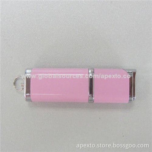 Pink Metal USB Flash Drive, Customized Packaging Types/Logos Accepted, 256MB to 32GB